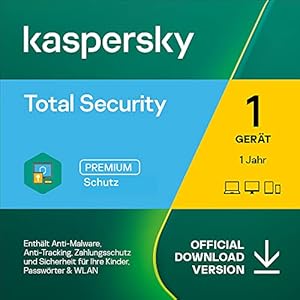 Kaspersky Total Security 2022 | 1 Gerät | 1 Jahr | PC/Mac/Mobile | Aktivierungscode per Email