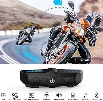 Interfono Moto Bluetooth, Interfono per Casco, Sistema di comunicazione per  piloti e passeggeri, Moto Auricolare Bluetooth adatto per GPS, MP3,  impermeabile, riduzione del rumore CVC (Doppia) : Amazon.it: Elettronica