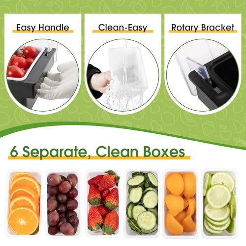 POWLAB Ice Cooled Condiment Caddy with Lid, 6 Removable Bins by POWLAB - Used condition - Image 4