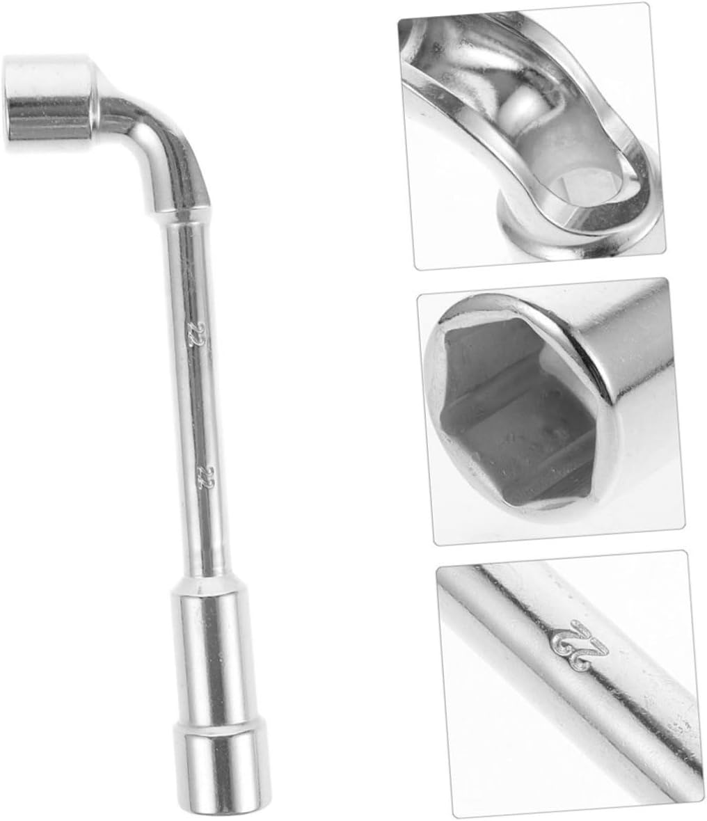 L-shaped Socket Wrench 21mm Double-ended Tire Repair Tool Car and Atv Lug Nut Installer Socket Spanner for Automotive Wheel Maintenance
