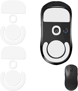 2 Sets G PRO X Superlight 2 GPW3 Ice Mouse Skates, PTFE Replacement Feet Compatible with G PRO X Superlight 2 Wireless Gaming Mouse, Smooth Durable Upgrade Skates Pad 0.7mm/White