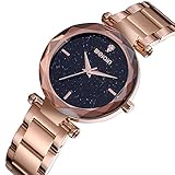 armbanduhr damen weiß leder  FENKOO Schöne Armbanduhren Wei Qin weibliche Modelle einfache DREI-Nadel-Design (Color : 4)