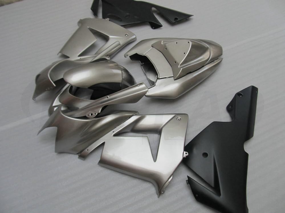Fairings Kit Motorcycle For ZX-10R ZX10R 2004 2005 04 05 ZX-10R ZX10R Fairing Kit Bodywork ABS Injection (Silver Black) 056UH