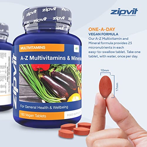 Multivitamin Tablets - Vegan Multivitamin for Women & Men - 180 Tablets - 6 Months Supply - with 25 Essential Active Vitamins & Minerals. Supports Bone Health and Your Immune System. UK Supplier - Image 5