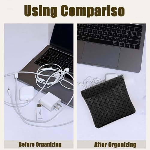 Pocket Cosmetic Bag, Waterproof Portable Small Makeup Bag No Zipper Self-Closing，Organize Your Essentials On-The-Go With Our Textured Mini Makeup Bag - Perfect For Lipsticks, Earbuds (Black Large) #TOP2