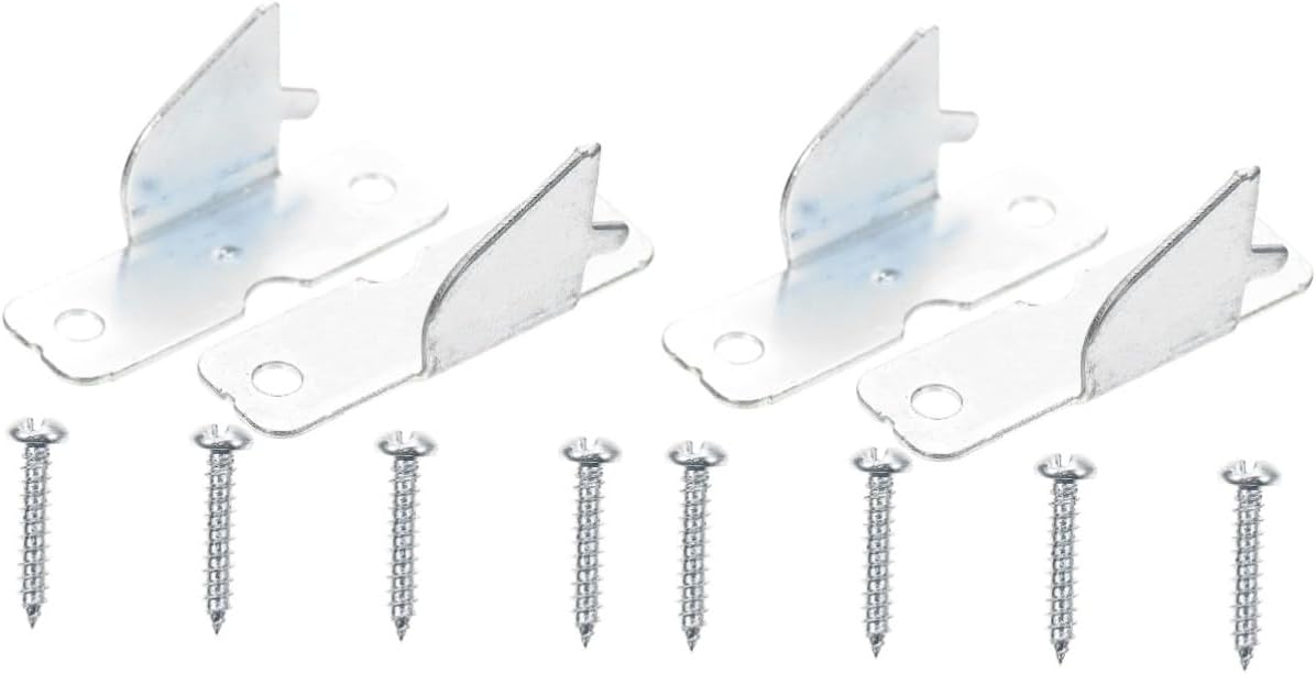 4sets Curtain Rod Brackets Screws Easy to Install Curtain Rod Holders for Living Room Bedroom Bathroom and Kitchen Versatile Window Hardware