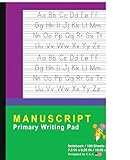  Manuscript Primary Writing Pad: Purple Green - Writing Journal Tablet For Kids - Write ABC\'s & First Words - Handwriting Practice - For Home & School [Classic]