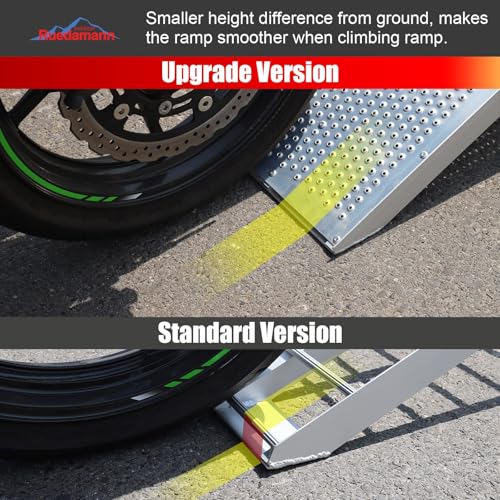 Ruedamann 7FT Folding Aluminum Ramp, Portable Ramp, 11\" Loading Ramps for Motorcycle, 750 Lbs Capacity for Bike Ramps, ATVs, E-Scooter, Indoor Storage, 1PC - Thumbnail 5