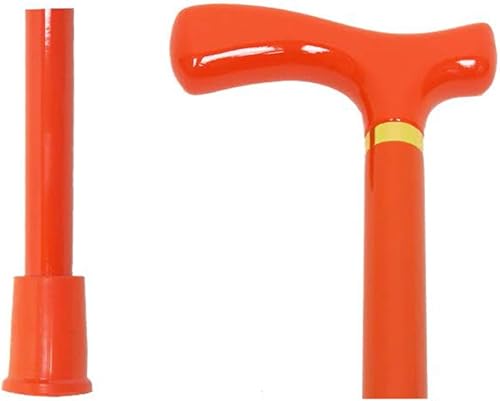 Fritz - Palo de madera con bastones para caminar de color naranja, multicolor