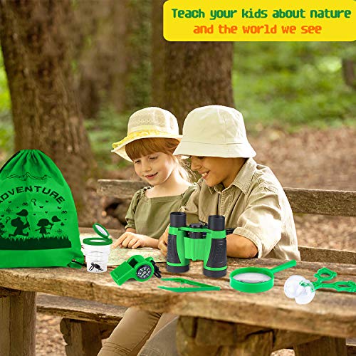 Ginmic Kids Explorer Kit & Bug Catching Kit, 11 Pcs Outdoor Exploration Kit For Kids Camping With Binoculars, Adventure, Hunting, Hiking, Educational Toy Gift For 3-12 Years Old Boys Girls #TOP7