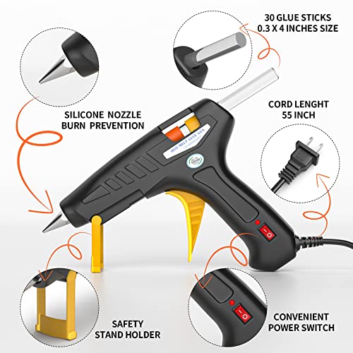 Nionio- Glue Gun, Hot Glue Guns, With 40 Glue Gun Sticks, Glue Gun Kit, Mini Glue Gun, Mini Hot Glue Gun, Hot Melt Glue Gun, Craft Glue Gun, Hot Glue Gun With Glue Sticks, Small Glue Gun(100W) #TOP5