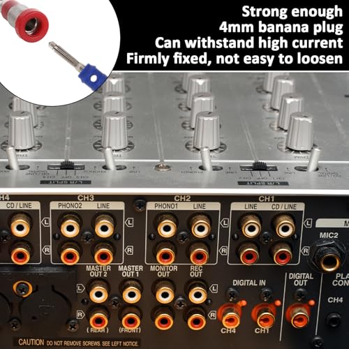Conectores banana hembra de latón puro de 4 mm para pruebas electrónicas estables 6