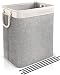 JOMARTO Laundry Basket with Handles Linen Laundry Storage Hamper for Dirty Clothes, Toys Organization Storage -Gray