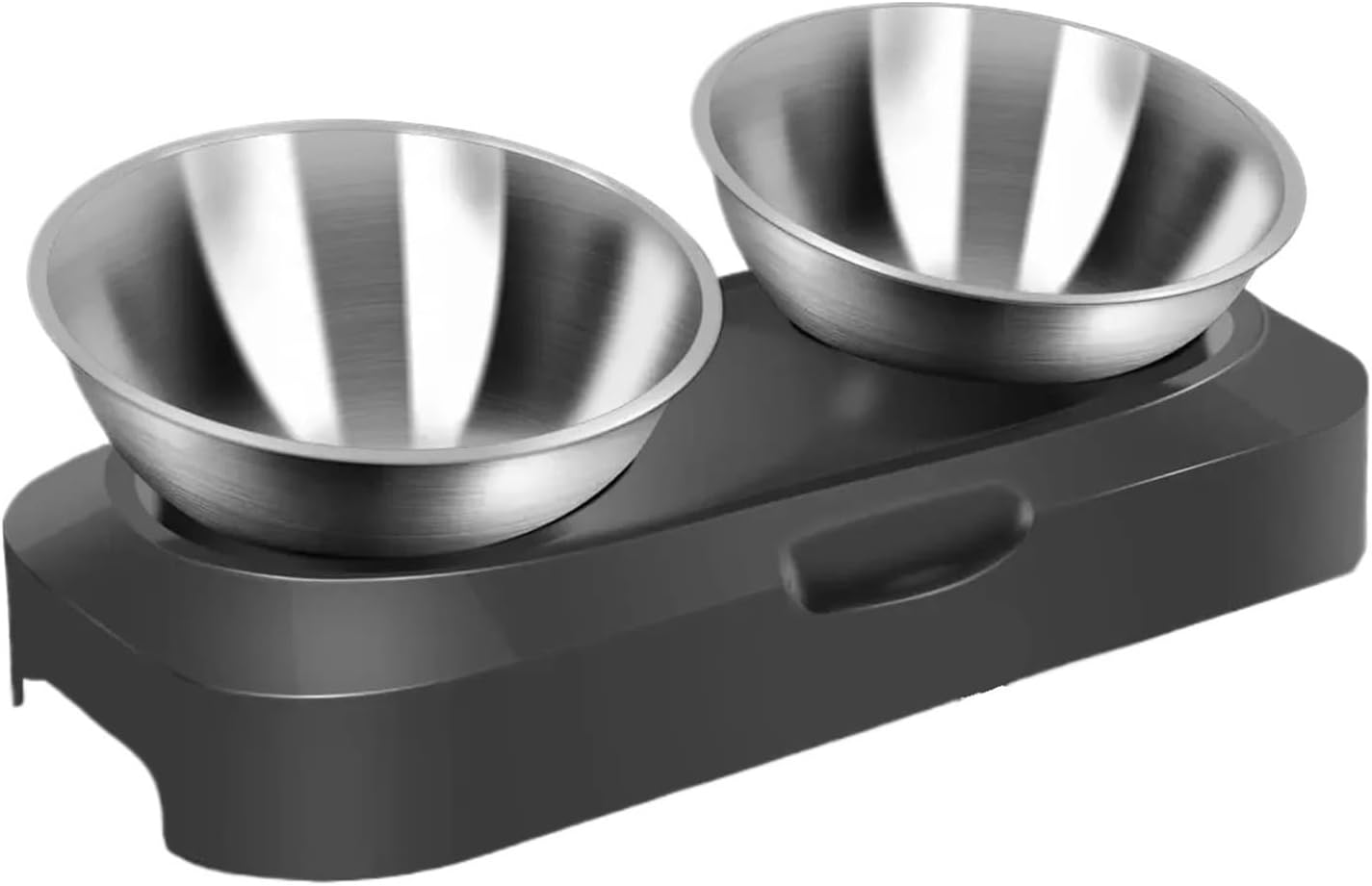 Cat Bowl Set with Stand, Stainless Steel Raised Feeder for Food and Water, Pet Bowls for Cats