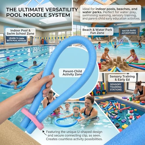 Miniatura 4 de Paquete De 2 Fideos Para Piscina Con Conectores De Doble Orificio, Espuma Eva De Alta Flotabilidad, 2, 36 Pulgadas, A Granel