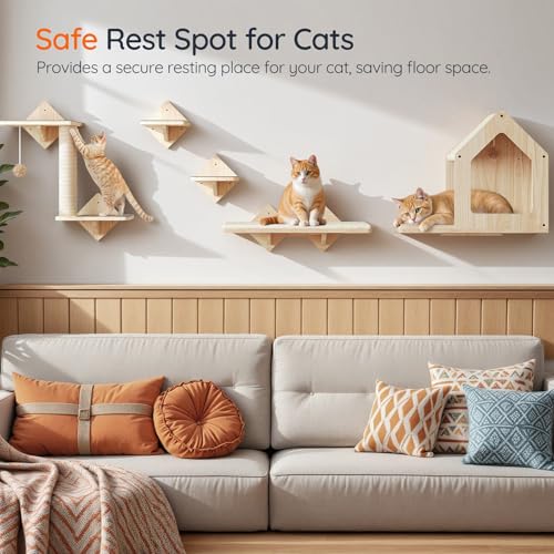 Set de 5 Repisas de Pared para Gatos HOOBRO miniatura 2