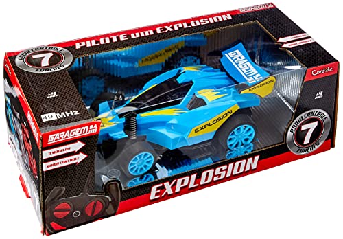Carro de Controle Remoto Explosion, 7 Funções, Azul, Candide