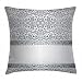 ABAKUHAUS Damasco Federa Fodera Cuscino, Curve Barocco Damasco, Copricuscino Quadrato Decorativo, 40 cm x 40 cm, Grigio Pallido Grigio
