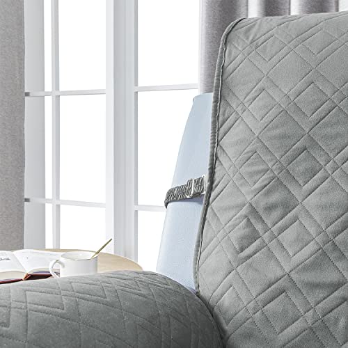 Rbsc Home Small Recliner Chair Covers 23 Inch Grey Waterproof Recliner Covers Lazy Boy Slipcover Chair Covers For Pets Baby Dogs Cats And Kids Washable #TOP6
