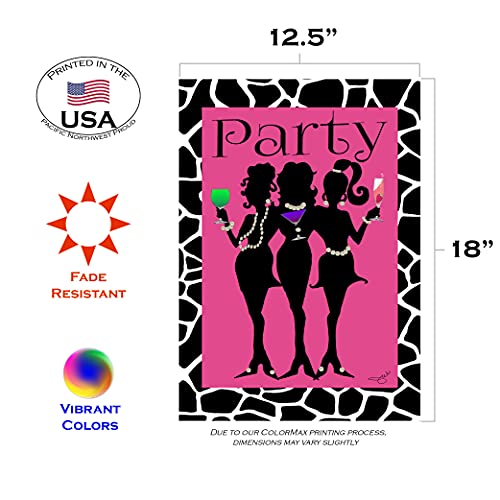 Toland Home Garden 1110358 Ladies Night Party Flag 12X18 Inch Double Sided Party Garden Flag For Outdoor House Drinking Flag Yard Decoration #TOP1