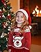 Toddler Boys Girls Christmas Sweater Cute Reindeer Santa Hat Nordic Knit Pullover Top Red Snowflake Holiday Outfit 4T