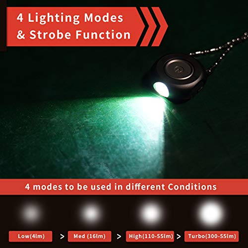 Mecarmy Cpl2 Keychain Light, 300 Lumens Brightest Led Flashlight, Usb Type-C Rechargeable Flashlight, Walking Light For Night Safe, Utilizes Cree Xp-G2 S4 Led, Small Keychain Flashlight (Grey) #TOP2