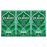 Pukka Herbs | Mint Matcha Green Organic Herbal Tea | Peppermint, Spearmint and Matcha Powder | Perfect For Everyday Vitality | 3 Packs | 60 Sachets