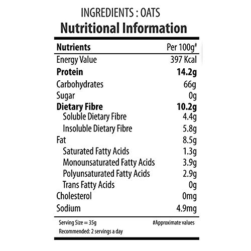 Image of Bagrry's Steel Cut Oats | High in Dietary Fibre & Protein |Helps in Weight Management & Reducing Cholesterol | Old Faishoned Oats| Breakfast Cereal, 500g Box (Pack of 2)