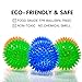 SHARLOVY Squeaky Balls for Pet Small Puppy, TPR Fetch Spike Balls for Dogs, Rubber 6 Pack Bright Colors Chew Teething Dog Toys