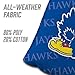 YouTheFan Officially-Licensed NCAA Kansas Jayhawks Set of 4 Cornhole Bags - All Weather Regulation 6” x 6” Size - 16oz Weight - Designed in USA