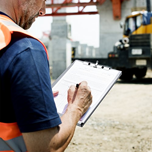 Aluminum-Clipboard-Metal-with-Storage-Form-Holder-Steel-Stainless-Binder-with-High-Capacity-Clip-Posse-Box-Heavy-Duty-Made-for-Nurses-Medical-Personnel-Jobsite-Professionals-Stationery-Items