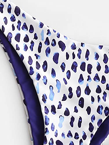 Zaful Leopard Printed Bikini Set Swimsuit Braided Ribbed High Cut Swimwear #TOP3