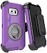 S6 Edge PLUS Case, BENTOBEN S6 Edge+ Holster Case Cover - Dual Layer [Heavy Duty] Rugged Armor Protective Case Cover with kickstand and Belt Swivel Clip for Samsung Galaxy S6 Edge PLUS Case - Purple