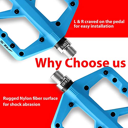 Alston Road Bike Pedals Strong Pedals, Super Powerful Cr-Mo 9/16" Spindle, Three Pcs Ultra Sealed Bearings Face Off Pedals For Mountain Bicycles #TOP2