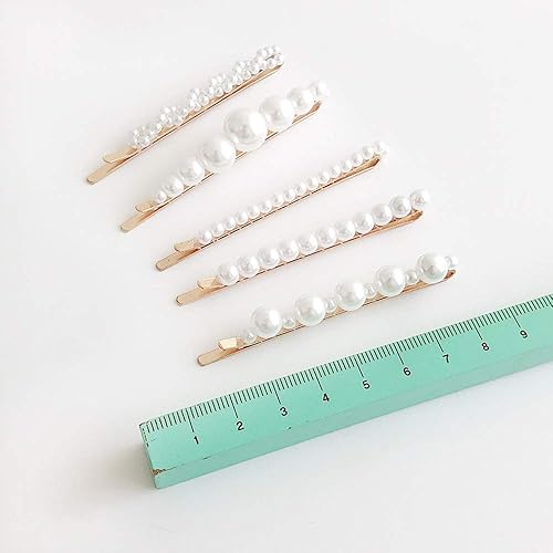 Miniatura 4 de Vpang 5 pinzas para el cabello de aleación de oro, pinzas para el cabello para mujer, pinza lateral dulce, accesorios para el cabello para boda y