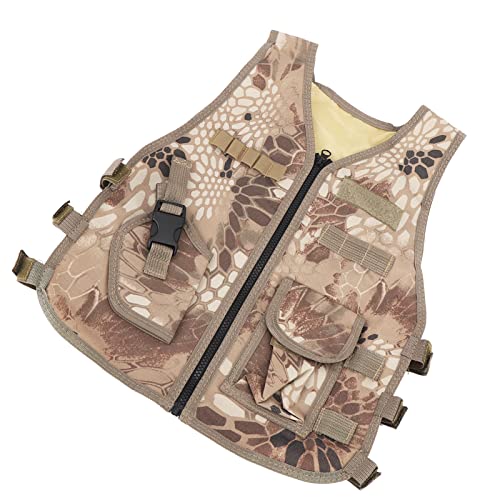 Colete de Acampamento, Design Com Zíper, Decote Em V, Colete de Treinamento, Ganchos Ajustáveis ​​de