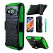Cover-U® Samsung Galaxy Avant G386 Extreme Rugged Dual Layer Kickstand Combo Case with Belt clip Holster Green/Black Included [Premium Screen Guard + Cover U (TM) Stylus Pen + Anti-Dust Plug]