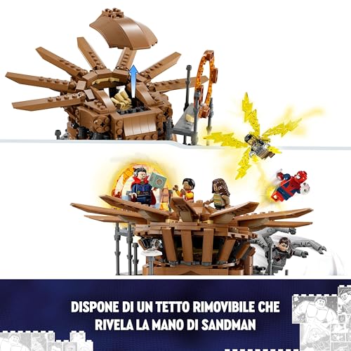 | Marvel La Battaglia Finale di Spider-Man, Ricrea la Scena di Spider-Man: No Way Home con 3 Peter Parker e le Minifigure di Sandman, Doctor Strange, Green Goblin, Electro, Ned e MJ 76261 - Lego - Immagine 4