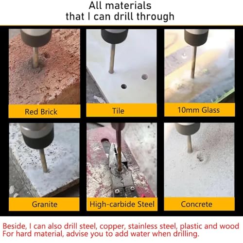 Broca de vidrio multifuncional para hormigón y madera en set 4