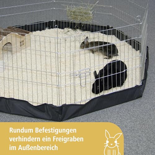 Kerbl Pet Nylonboden für Freigehege 82708/81715, Gehegeboden, Auslaufboden, schwarz, Nylon, Nagetiere, für Innen- und Außenbereich