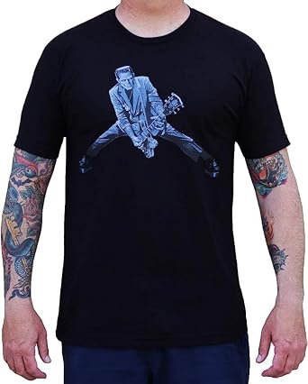 Black Market Art Company Rock n Roll Monster Short Sleeve Crewneck Graphic Mens T-Shirt