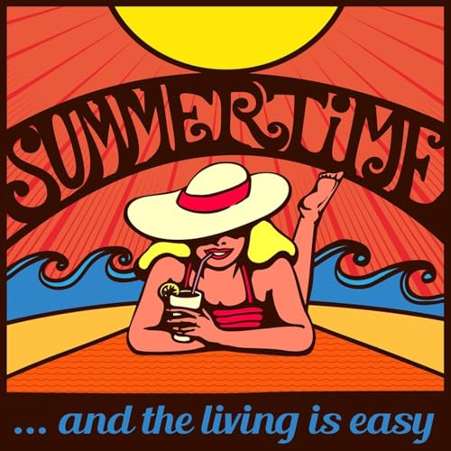ART.COM Wall Art Print Summertime! Blond Relaxed Girl Sunbathing on