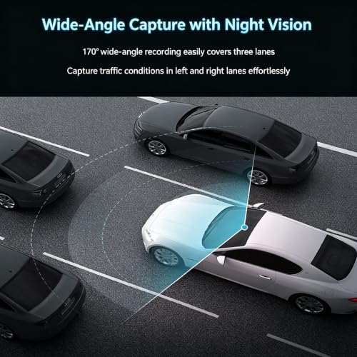 VANTREEGAO 3-Inch 1080P HD Dash Cam for Cars, Wide-Angle Driving Recorder with Night Vision, Loop Recording (Black) - image 5