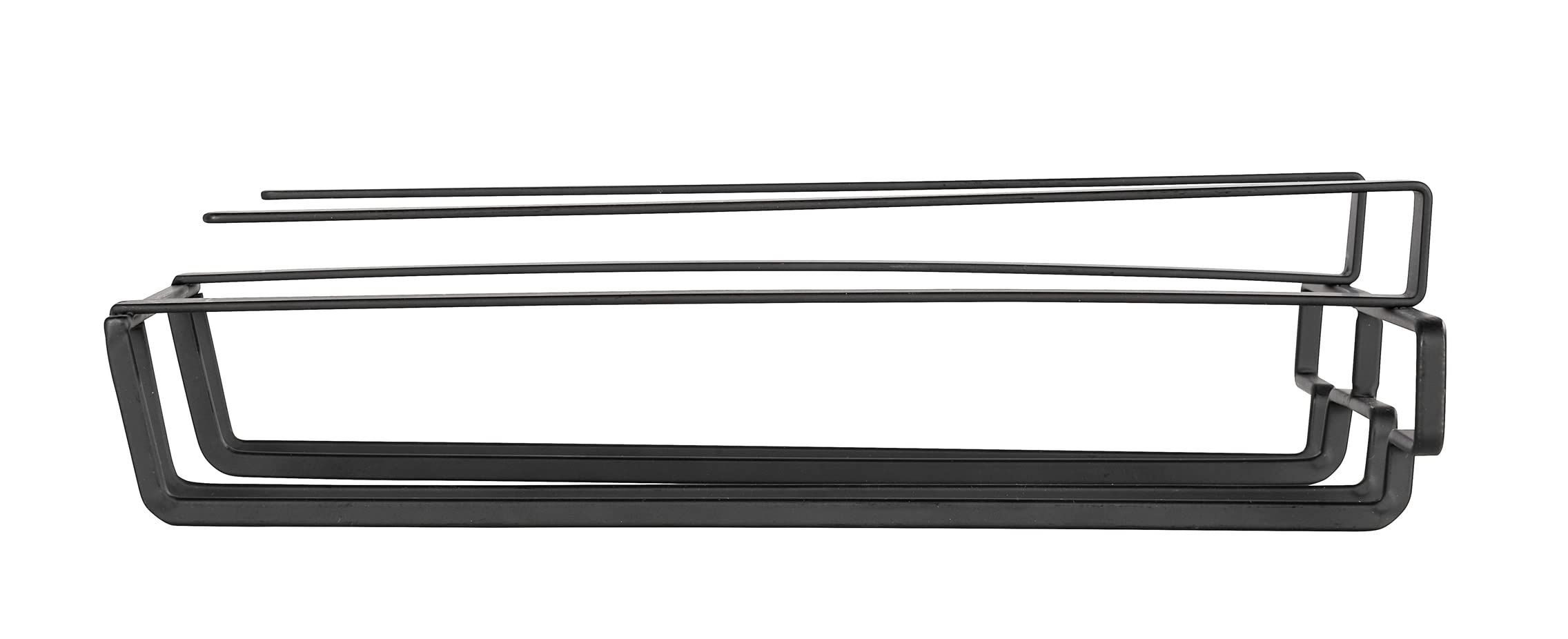 Wenko Portabicchieri salvaspazio per ripiano - Pensile per armadio della cucina per 6 bicchieri, Metallo, 20 x 7 x 28 cm, Nero