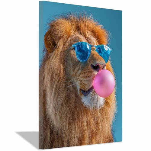 Peinture murale lion moderne pour décoration de bureau à domicile et salon