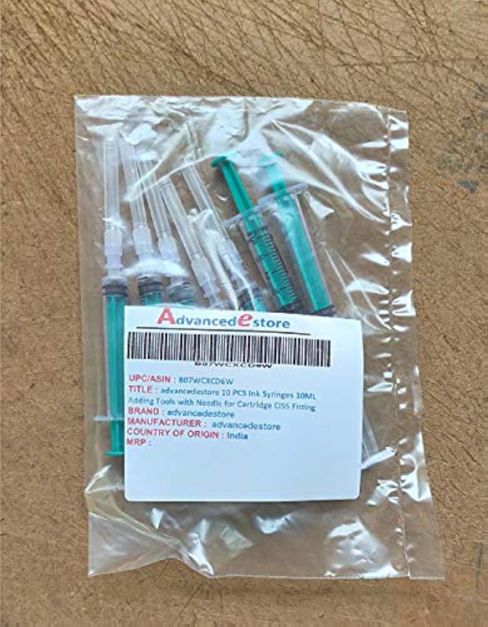 10 PCS Ink Syringes with Needle Pack