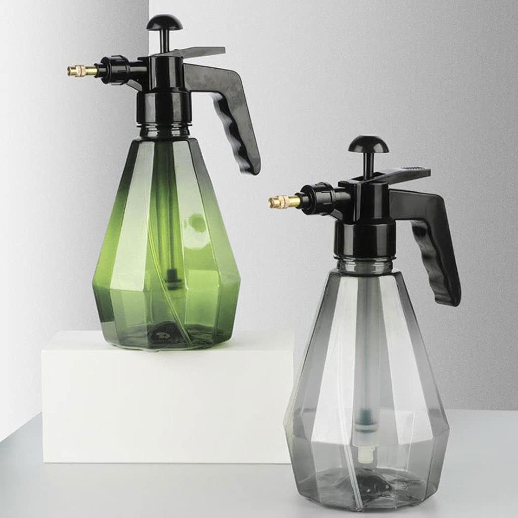 1,5l Handpumpen-Sprühgerät-Pflanzenspritzer, Luftdruck-Kunststoff-Sprühflasche für Gartenblume mit Verstellbarer Druckdüse für saftige Bonsai-Pflanzen (Color : Gray)