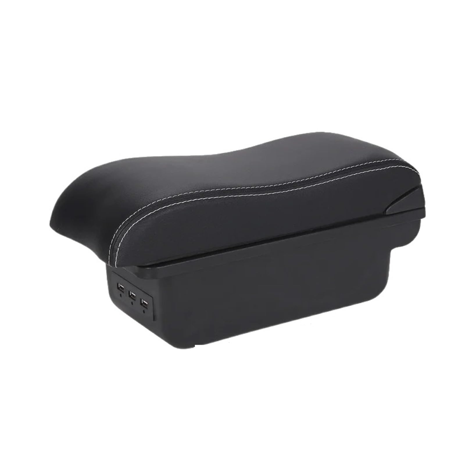 Ggwqoops Car Armrests For Chevrolet For Sonic For AVEO 2010-2020 Car Armrest Retrofit Parts Interior Storage Box Auto Armrest Box(B3 Black white 3USB)