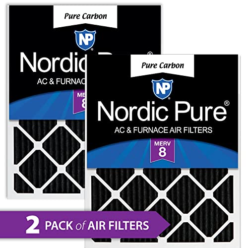 Review Discount Nordic Pure 18x18x1 MERV 8 Pleated Pure Carbon Odor Reduction AC Furnace Air Filters 2 Pack