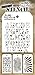 Tim Holtz - Nine Mini Layering Stencils - Latticework, Blossom, Gothic, Cargo, Bubble, Rays, Doily, Valentine and Hearts - aka sets 4, 5 & 6